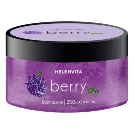 HELENVITA Body Scrub Berry, Απολεπιστικό Τζελ Σώματος με Κόκκους Ζάχαρης & Εκχύλισμα Μύρτιλου - 250ml