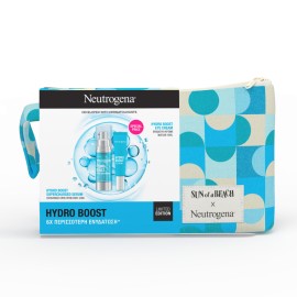 NEUTROGENA  X Sun of a Beach Hydro Boost Limited Edition Summer Pouch, Ενυδατικός Ορός Προσώπου  -30ml & Ενυδατική Κρέμα Ματιών - 15ml