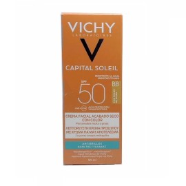 VICHY Capital Soleil Dry Touch BB Teinte SPF50, Αντηλιακή Κρέμα για Ματ Αποτέλεσμα με Χρώμα - 50ml