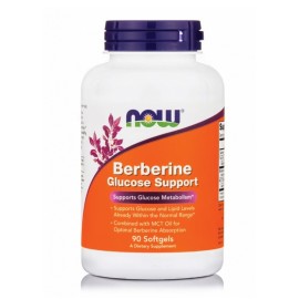 NOW FOODS Berberine Glucose Support Softgels, Συμπλήρωμα Διατροφής με Βερβερίνη - 90softgels