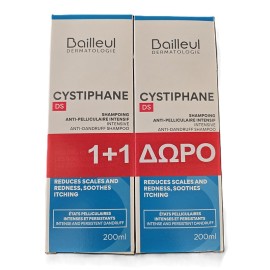 BAILLEUL Cystiphane DS Intensive Anti Dandruff Shampoo, Σαμπουάν Εντατικής Περιποίησης Κατά της Πιτυρίδας - 200ml 1+1 ΔΩΡΟ