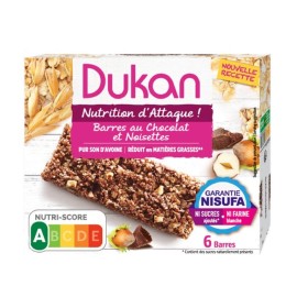 DUKAN Μπάρες Bρώμης με Σοκολάτα & Φουντούκι - 6τεμ x 25gr