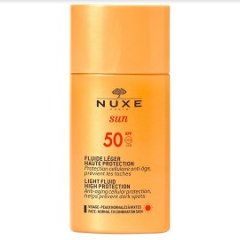 NUXE Sun Light Fluid High Protection SPF50, Λεπτόρευστο Αντιγηραντικό- Αντηλιακό Γαλάκτωμα Προσώπου - 50ml