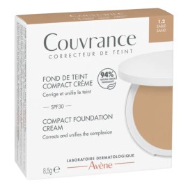 AVENE Couvrance Compact Foundation Cream SPF30, 1.2 Sand, Make Up σε Μορφή Στερεής Κρέμας - 8.5gr