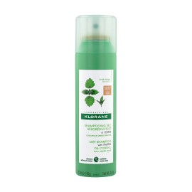 KLORANE Dry Shampoo Ortie, Ξηρό Σαμπουάν Spray με Εκχύλισμα Τσουκνίδας για Καστανά Μαλλιά - 150ml