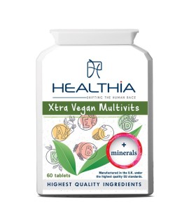 HEALTHIA Xtra Vegan Multivits, Πολυβιταμίνη  για Χορτοφάγους / Βίγκαν - 60tabs