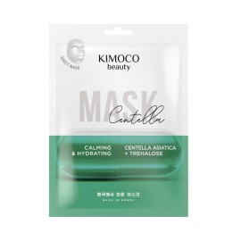 KIMOCO BEAUTY Sheet Face Mask, Centella, Καταπραϋντική & Ενυδατική Μάσκα Προσώπου με Εκχύλισμα Ελαίου Σεντέλλα & Τρεχαλόζη - 1τεμ