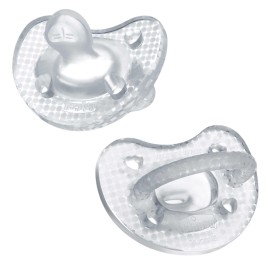 CHICCO Physio Forma Crystal, Πιπίλα Όλο Σιλικόνη με Θήκη 16-36m - 2τεμ