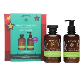 APIVITA Σετ Uplift Your Mood, Tonic Mountain Αφρόλουτρο - 250ml & Ενυδατικό Γαλάκτωμα Σώματος - 200ml