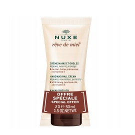 NUXE Reve De Miel Hand & Nail Cream, Ενυδατική Κρέμα για Χέρια & Νύχια - 2x50ml