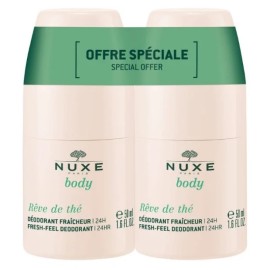 NUXE Σετ Reve De The, Fresh Feel Deodorant 24hr Roll-On, Αποσμητικό - 50ml 1+1