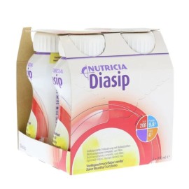 NUTRICIA Diasip Vanilla, Πόσιμο Θρεπτικό Σκεύασμα με Χαμηλό Γλυκαιμικό Δείκτη, Ελεύθερο Γλουτένης με Γεύση Βανίλια- 4τεμ x 200ml