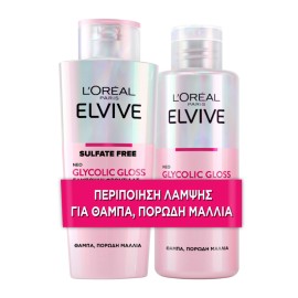 ELVIVE Glycolic Gloss 2 Step Routine, Σαμπουάν - 200ml & Περιποίηση Λάμψης - 200ml