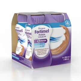 NUTRICIA Fortimel Protein 1.5 kcal/ml Chocolate, Υπερπρωτεϊνικό, Υπερθερμιδικό Πόσιμο Θρεπτικό Σκεύασμα με Γεύση Σοκολάτα - 4τεμ x 200ml