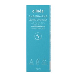 CLINEA AHA - BHA - PHA Game Changer Night Serum, Ορός Κατά των Ατελειών - 30ml