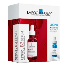 LA ROCHE POSAY Retinol B3 Serum, Αντιρυτιδικός Ορός Αναδόμησης & Ανάπλασης με Βιταμίνη B3 & ΔΩΡΟ Ορός Ματιών Hyalu B5 Eye Serum - 5ml