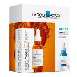 LA ROCHE POSAY Pure Vitamin C12 Serum, Ορός Λάμψης - 30ml & ΔΩΡΟ Hyalu B5 Eye Serum - 5ml