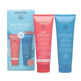 APIVITA Bee Sun Safe Beach Essentials, Hydra Fresh Face & Body Milk - 100ml & After Sun Gel- Cream - 100ml