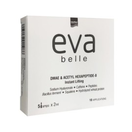 INTERMED Eva Belle DMAE & Acetyl Hexapeptide-8, Αμπούλες για Άμεση Σύσφιξη & Αντιρυτιδική Δράση - 5amps x 2ml