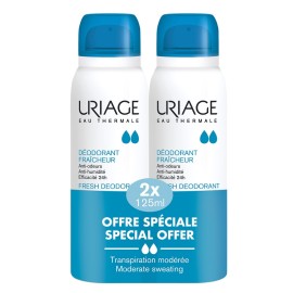 URIAGE Fresh Deodorant Spray, Αναζωογονητικό Αποσμητικό - 2τεμ x 125ml