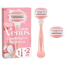 GILLETTE Venus ComfortGlide Spa Breeze, Γυναικεία Ξυριστική Μηχανή & 2 Ανταλλακτικές Κεφαλές