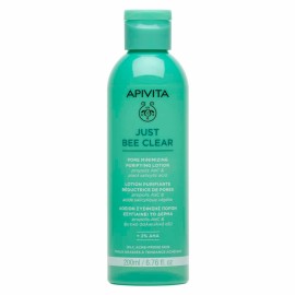 APIVITA Just Bee Clear Pore Minimizing Purifying Lotion, Λοσιόν Σύσφιξης Πόρων & Εξυγίανσης του Δέρματος - 200ml