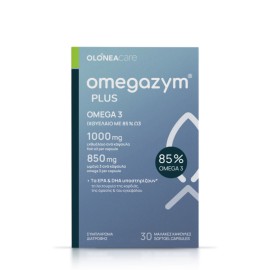 OLONEA Omegazym Plus 850mg Omega 3, Ιχθυέλαιο Υψηλής Περιεκτικότητας σε Ω3 - 30caps