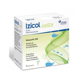 CROSS PHARMACEUTICALS Izicol Junior, Μακρογόλη 3350, Ιατροτεχνολογικό Προϊόν Κατά της Δυσκοιλιότητας σε Παιδιά - 20 φακελίσκοι x 6gr