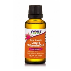 NOW FOODS Extra Strength Liquid Vitamin D3, 1000IU, Συμπλήρωμα Διατροφής Βιταμίνης D3 σε Σταγόνες - 30ml