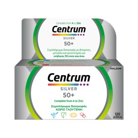 CENTRUM Silver 50+, Πολυβιταμίνη για Ενήλικες 50 Ετών και Άνω - 120tabs