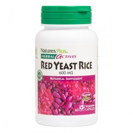 NATURES PLUS Red Yeast Rice 600mg, Συμπλήρωμα Διατροφής από Μαγιά Κόκκινου Ρυζιού - 60caps