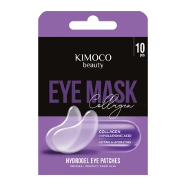 KIMOCO BEAUTY Eye Mask, Collagen & Hyaluronic Acid Hydrogel Eye Patches, Μάσκα Ματιών για Σύσφιξη & Ενυδάτωση με Κολλαγόνο & Υαλουρονικό Οξύ - 10τεμ