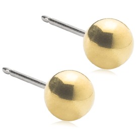 BLOMDAHL Golden Titanium 5mm Ball C / 62, Σκουλαρίκια από Τιτάνιο - 1 ζευγάρι