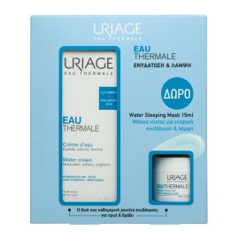 URIAGE Eau Thermal Light Water Cream, Ενυδατική Κρέμα Νερού Ελαφριάς Υφής - 40ml & ΔΩΡΟ Water Sleeping Mask - 15ml