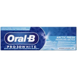 ORAL-B Pro 3D White Arctic Fresh, Λευκαντική Οδοντόκρεμα Απαλή με το Σμάλτο - 75ml