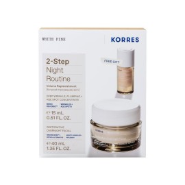 KORRES 2 Step Night Routine, White Pine, Λευκή Πεύκη Κρέμα Νύχτας Αναπλήρωσης Όγκου - 40ml & ΔΩΡΟ Ορός Προσώπου - 15ml