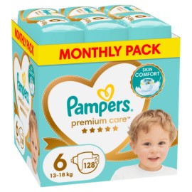 PAMPERS Premium Care No 6 (13-18kg) Monthly Pack - 128τεμ