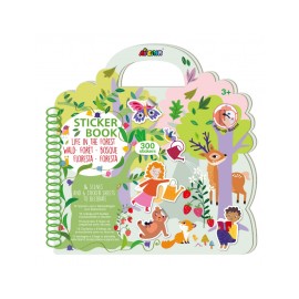 AVENIR Sticker Book, Life In The Forest, Βιβλίο Χειροτεχνίας με 300 Αυτοκόλλητα