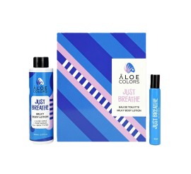 ALOE COLORS Just Breathe Gift Set, Milky Body Lotion - 150ml & Eau De Toilette - 10ml