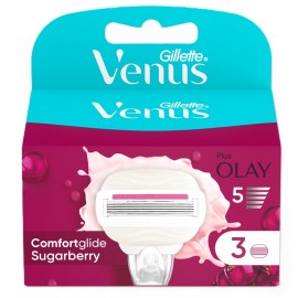 GILLETTE  Venus ComfortGlide Sugarberry, Ανταλλακτικές Κεφαλές Γυναικείας Ξυριστικής Μηχανής - 3τεμ