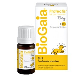 BIOGAIA Protectis Baby & D3, Προβιοτικό σε Σταγόνες για την Αντιμετώπιση των Κολικών στα Βρέφη & Βιταμίνη D3 - 5ml