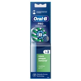 ORAL B Pro Cross Action White, Ανταλλακτικές Κεφαλές Λευκές - 2τεμ