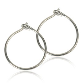 BLOMDAHL Natural Titanium 14mm Safety Ear Ring A / 282, Σκουλαρίκια από Τιτάνιο - 1 ζευγάρι