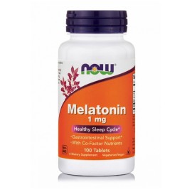 NOW FOODS Melatonin 1 mg, Συμπλήρωμα Διατροφής με Μελατονίνη - 100tabs