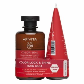 APIVITA Color Seal, Shampoo, Σαμπουάν Προστασίας Χρώματος - 250ml & Conditioner, Κρέμα Προστασίας Χρώματος για Βαμμένα Μαλλιά - 150ml