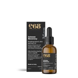 E68 Men, Intense Recovery Beard, Scalp and Hair Soothing Oil, Καταπραϋντικό Λάδι για Γένια, Δέρμα & Μαλλιά - 30ml