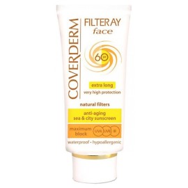COVERDERM Filteray Face SPF60 Tinted Soft Brown, Αντηλιακή Κρέμα Προσώπου με Χρώμα - 50ml