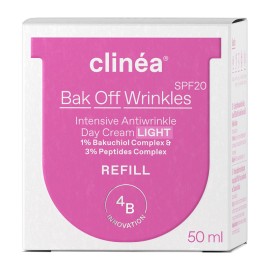 CLINEA Bak Off Wrinkles Light Cream SPF20 Refill, Κρέμα Ημέρας Εντατικής Αντιγήρανσης Ελαφριάς Υφής, Ανταλλακτική Κάψουλα - 50ml