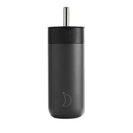 CHILLYS Series 2 Switch 2in1 Straw Cup, Κούπα Θερμός 2σε1 με Καλαμάκι, Abyss Black - 500ml