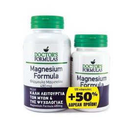 DOCTOR΄S FORMULAS Magnesium Formula - 120caps + ΔΩΡΟ 60caps